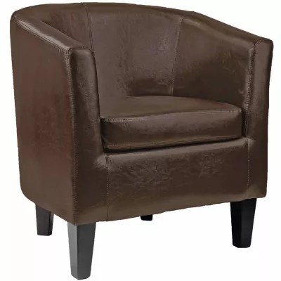 Antonio Leather Barrel Chair JCPenney