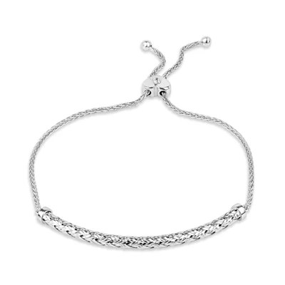 DiamonArt® Womens Cubic Zirconia Sterling Silver Bolo Bracelet JCPenney