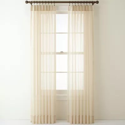 Liz Claiborne® Lisette PinchPleat Sheer 2Pack Curtain PanelsJCPenney