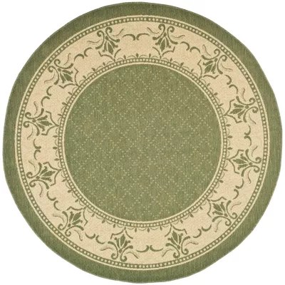 Safavieh Courtyard Collection Alden Oriental Indoor/Outdoor Round Area