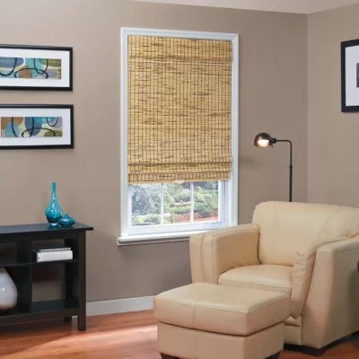 Natural Woven Bamboo Cordless Roman Shade, Color Zig Zag JCPenney