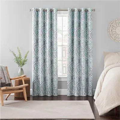 Eclipse Ambiance Ikat Draft Stopper Energy Saving 100 Blackout Grommet