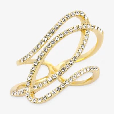 Sparkle Allure Crystal 14K Gold Over Brass Cocktail Ring JCPenney