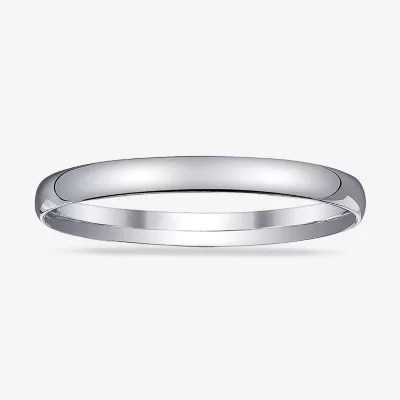Womens 2mm Silver Domed Wedding Band Ring, Color White JCPenney