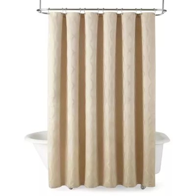Liz Claiborne® Marlena Ogee Shower CurtainJCPenney, Color Champagne