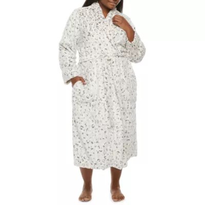 Liz Claiborne Womens Plus Long Sleeve Long Length Robe JCPenney