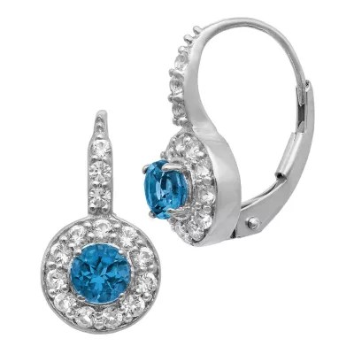 Genuine Blue Topaz Sterling Silver Clip On Earrings JCPenney