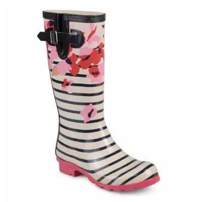 Journee Collection Womens Mist Rain Boots Water Resistant Block Heel