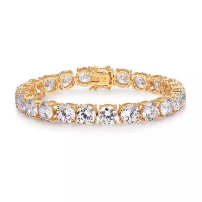 Cubic Zirconia 14K Gold Over Silver Round 7.57.75" Tennis Bracelet JCPenney