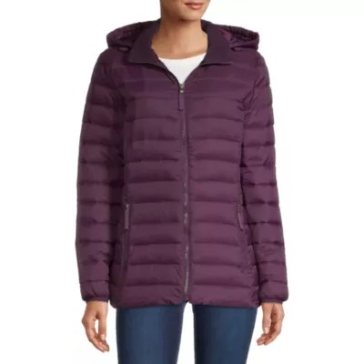 St. John's Bay Hooded Packable Lightweight Puffer Jacket JCPenney