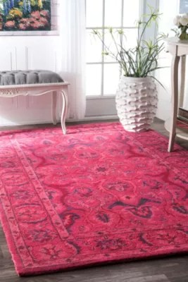 nuLoom Hand Tufted Kimberly Overdyed Rug, Color Pink JCPenney