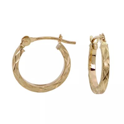14K Gold Hoop Earrings JCPenney