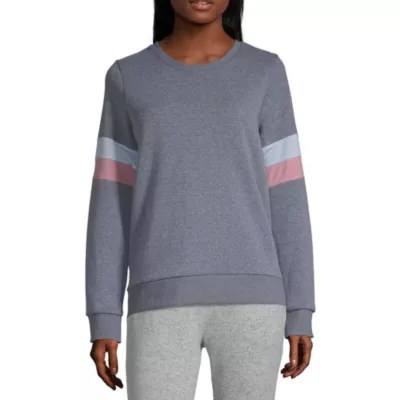 Xersion Womens Round Neck Long Sleeve Sweatshirt JCPenney