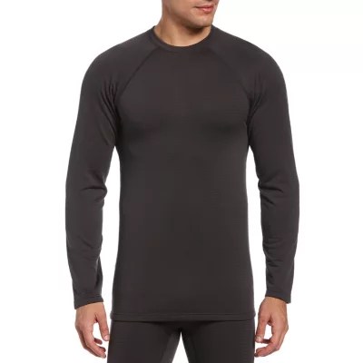 Savane Original Outfitters Mens Grid Fleece Thermal Crew Neck Long