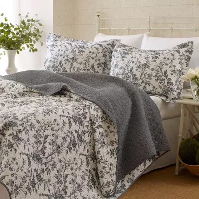 Laura Ashley Amberly Quilt Set, Color Blackwhite JCPenney