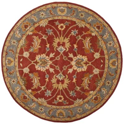 Safavieh Heritage Collection Noelle Oriental Round Area Rug, Color Red