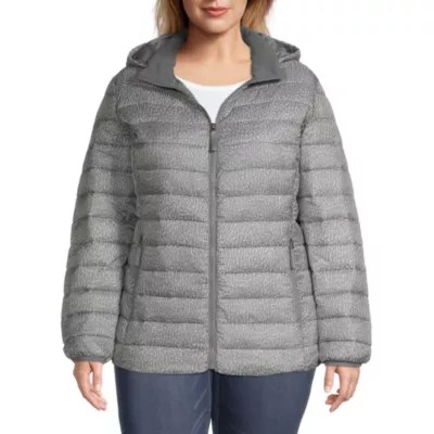 St. John's Bay Hooded Packable Lightweight Puffer JacketPlus, Color