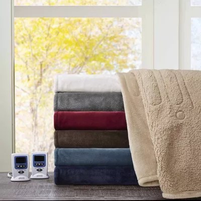 Beautyrest Solid Microlight To Berber Heated Electric BlanketJCPenney