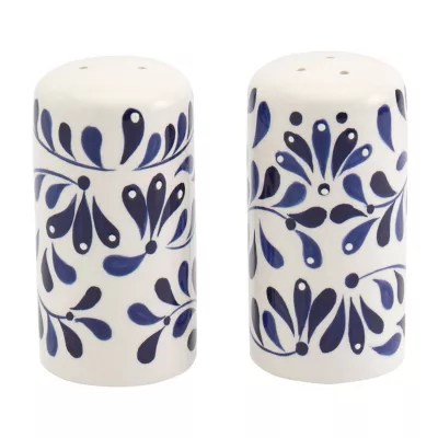Tabletops Unlimited Carmine Stoneware Salt + Pepper Shakers, Color