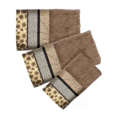 Safari Stripe 3pc. Bath Towel Set, Color Dark Brown JCPenney