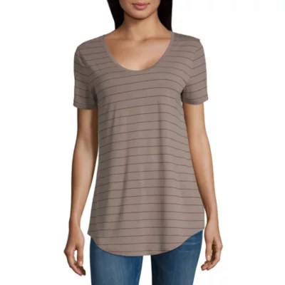 ANA Voop Neck T Shirt Tall JCPenney