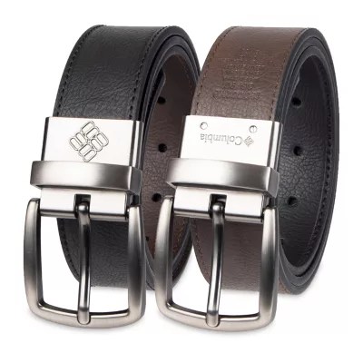 Columbia™ Leather Reversible Men's Belt with Single Stitch, Color