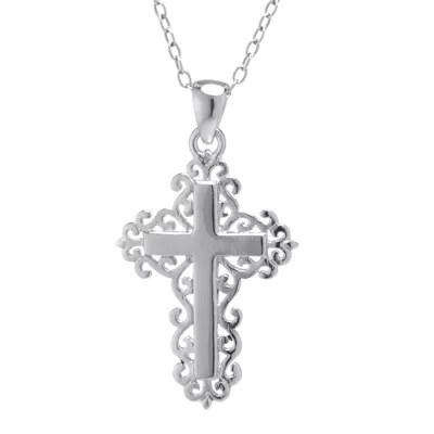 Sterling Silver Filigree Cross Pendant Necklace JCPenney