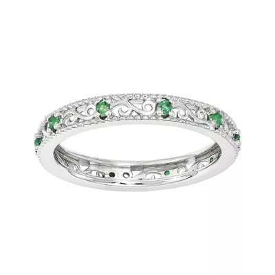 Personally Stackable LabCreated Emerald Filigree Eternity Ring JCPenney