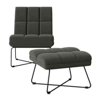 Pama Armless Chair and Ottoman JCPenney