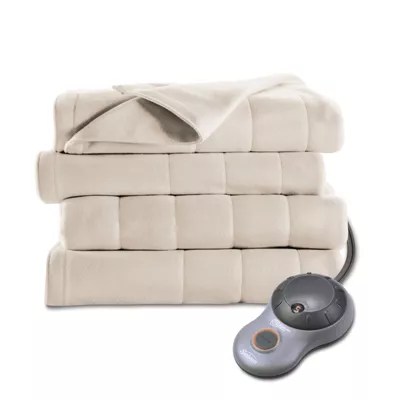 Sunbeam Heated Quilted Fleece Heavyweight Electric Blanket JCPenney