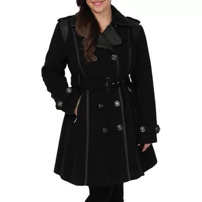 Excelled® FauxWool Belted Trench Coat JCPenney