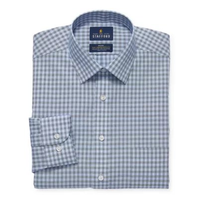 Stafford Mens Travel EasyCare Broadcloth Stretch Regular Fit Dress