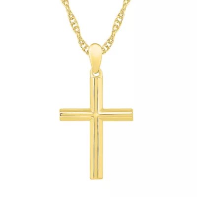 Womens 10K Gold Cross Pendant Necklace JCPenney