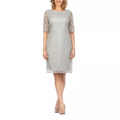 Giovanna Signature Plus Short Sleeve Embellished Sheath Dress JCPenney