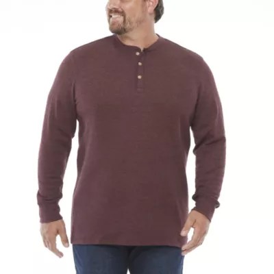 The Foundry Big & Tall Supply Co.Mens Long Sleeve Henley Shirt JCPenney