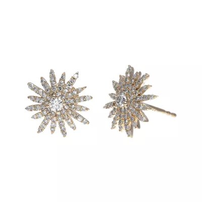 3/4 CT. T.W. Diamond 14K Rose Gold Starburst Stud EarringsJCPenney