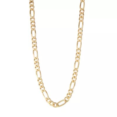 14K Gold Over Silver Solid Figaro Chain Necklace JCPenney