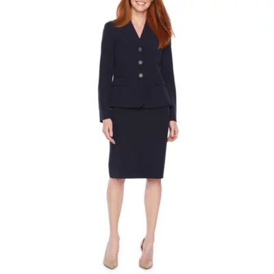 Le Suit Skirt Suit, Color Navy JCPenney