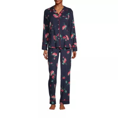 Liz Claiborne WomensTall Pant Pajama Set 2pc. Long Sleeve JCPenney