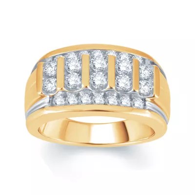 Mens 1½ CT. T.W. Genuine Diamond 10K Yellow Gold Ring, Color Yellow