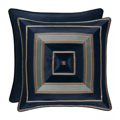 Five Queens Court Palmer Comforter Set and Accessories, Color Teal