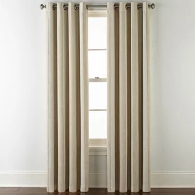 JCPenney Home Sullivan Stripe Blackout GrommetTop Curtain Panel JCPenney