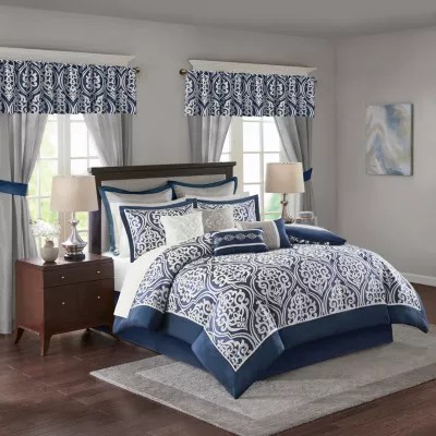 Madison Park Essentials Charley 24pc. Jacquard Comforter Set, Color