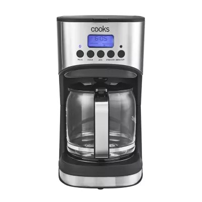 Cooks 12Cup Programmable Coffee Maker 22303/22303C, Color Stainless