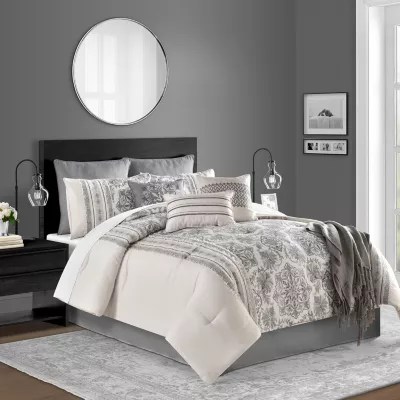 Eden & Oak Bryne 10pc. Comforter Set, Color Gray JCPenney
