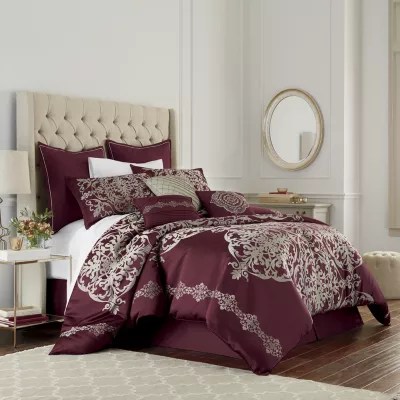 Clean them up quickly, though, and your fabric can remain as good as new. jcpenney home creston 7 pc embroidered comforter set