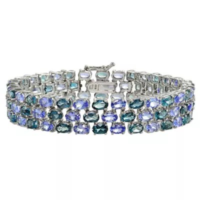 Genuine Blue Topaz Sterling Silver 7.25 Inch Tennis Bracelet JCPenney