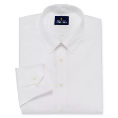 Stafford Executive NonIron Cotton Oxford Mens Button Down Collar Long