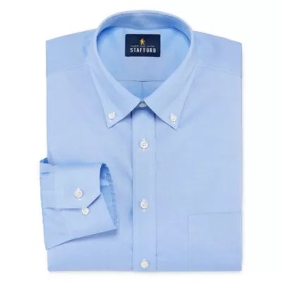 Stafford Executive NonIron Cotton Oxford Mens Button Down Collar Long