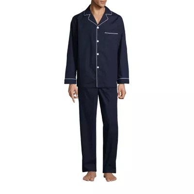 Stafford® Men's Broadcloth Woven Pajama Set JCPenney